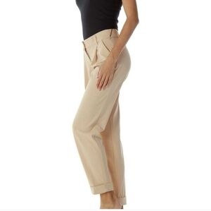FENN WRIGHT MANSON Straight Leg Cuffed Ankle Pants In Blush Tan. Size 10